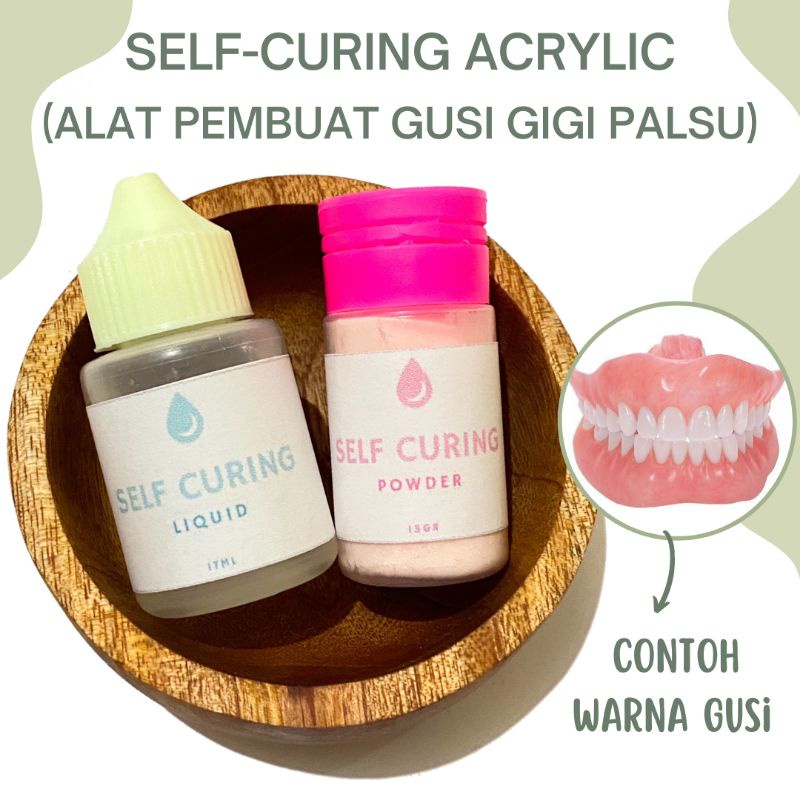 Jual Bahan Pembuat Gusi Lem Gigi Palsu Patah Self Curing Acrylic