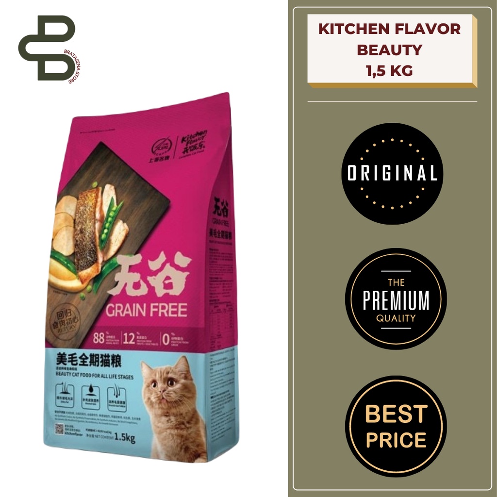 Jual KITCHEN FLAVOR BEAUTY CAT FOOD 1 5KG FRESHPACK Shopee Indonesia