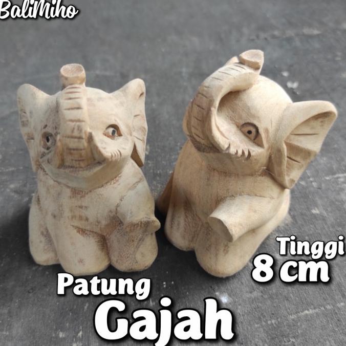 Jual Patung Gajah Kayu Miniatur Binatang Patung Binatang