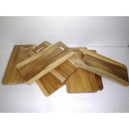 Jual Talenan Kayu Jati 30x15 Persegi MURAH TEBAL Wooden Cutting Board