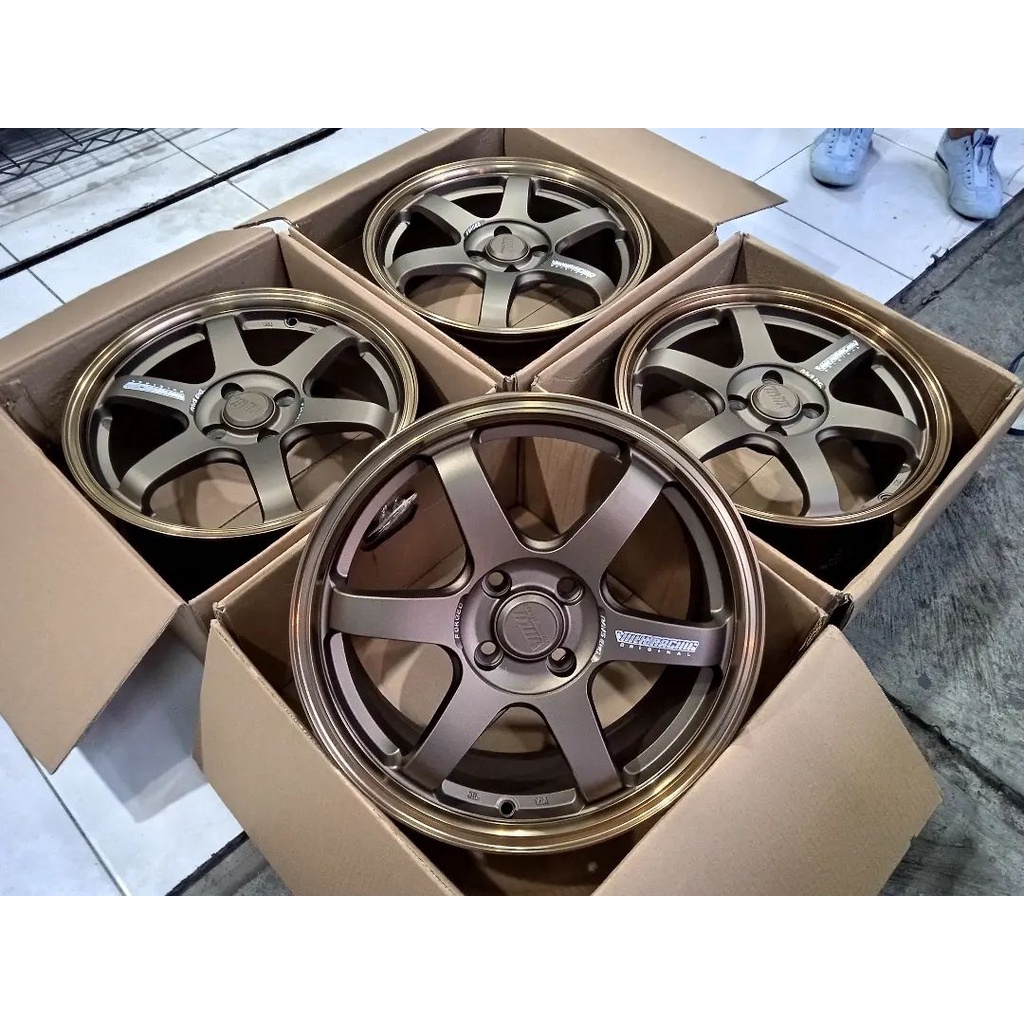 Jual Velg Racing TE37 Sonic Ring 16 Lebar 7 ET 40 PCD 4x100 Bronz Velg