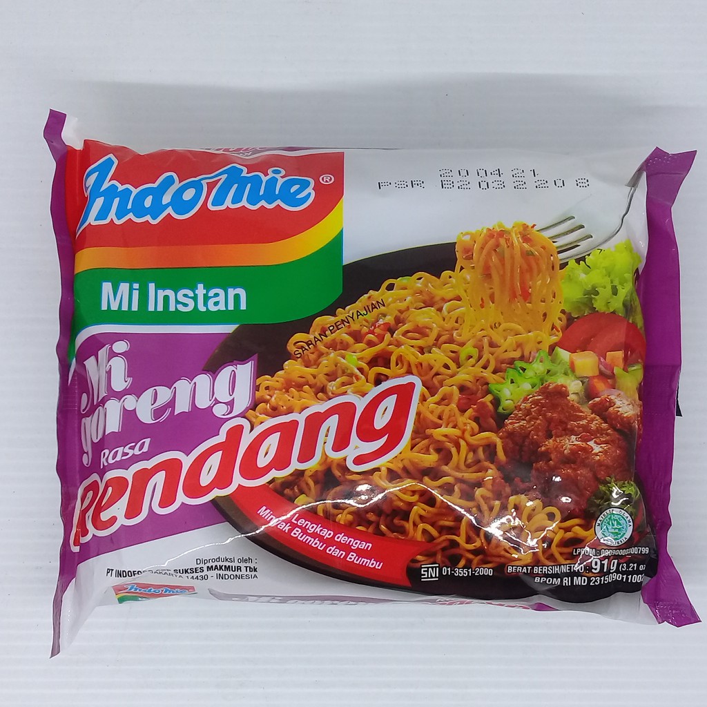 Jual Indomie Goreng Rasa Rendang 91 Gram Mantap Mi Instan Shopee