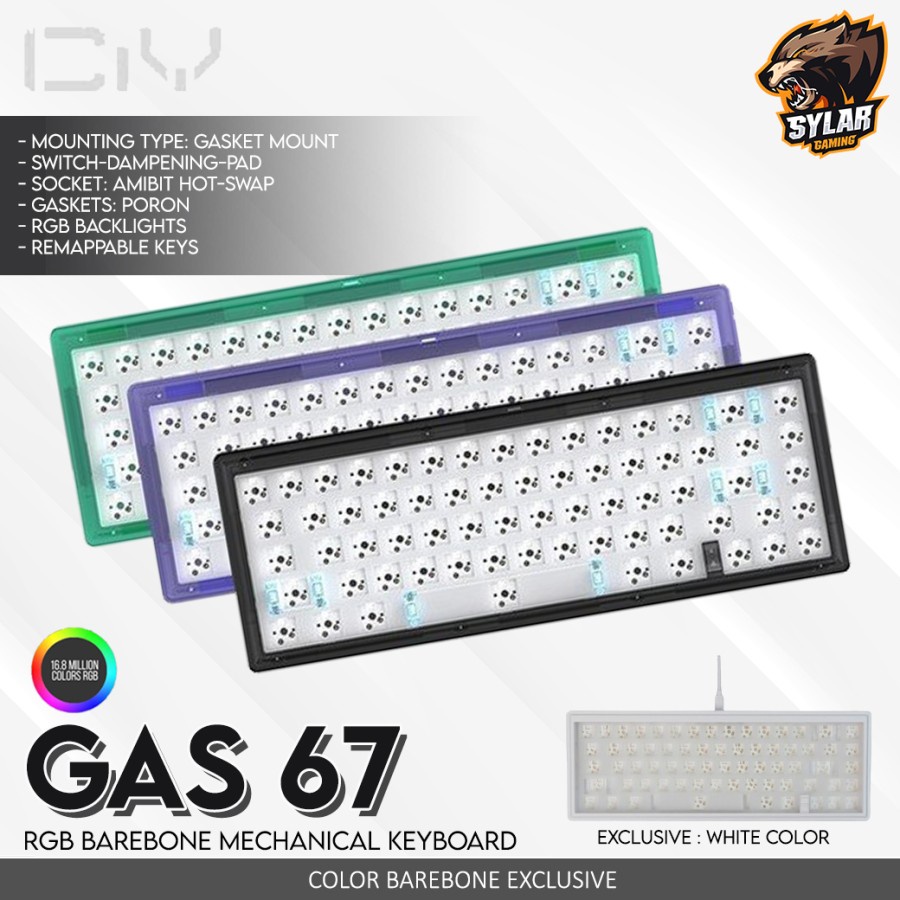 Jual Ciy Gas Gas Gasket Mount Barebone Rgb Mechanical Keyboard