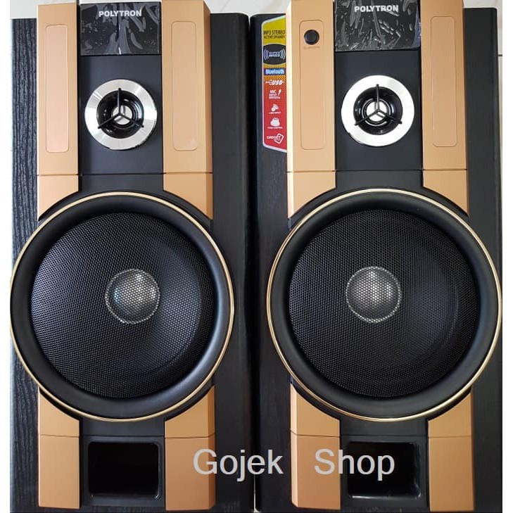 Jual Speaker Active Polytron Pas Gold Black With Bluetooth Input Mic