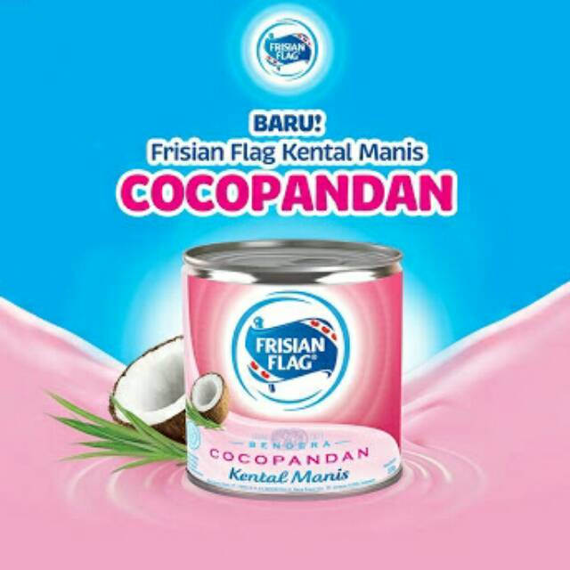 Jual FRISIAN FLAG SUSU KENTAL MANIS COCOPANDAN COCO PANDAN PINK KALENG