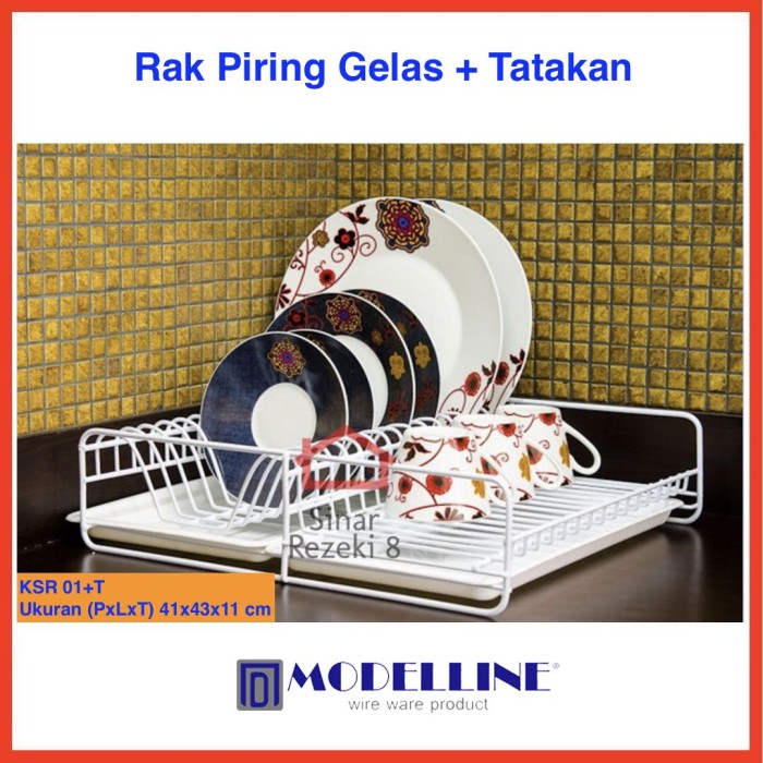 Jual Rak Piring Gelas Tatakan Modelline Pengering Tiris Cuci