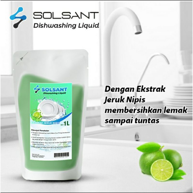 Jual Sabun Cuci Piring Diswashing Liquid Solsant Liter Shopee Indonesia