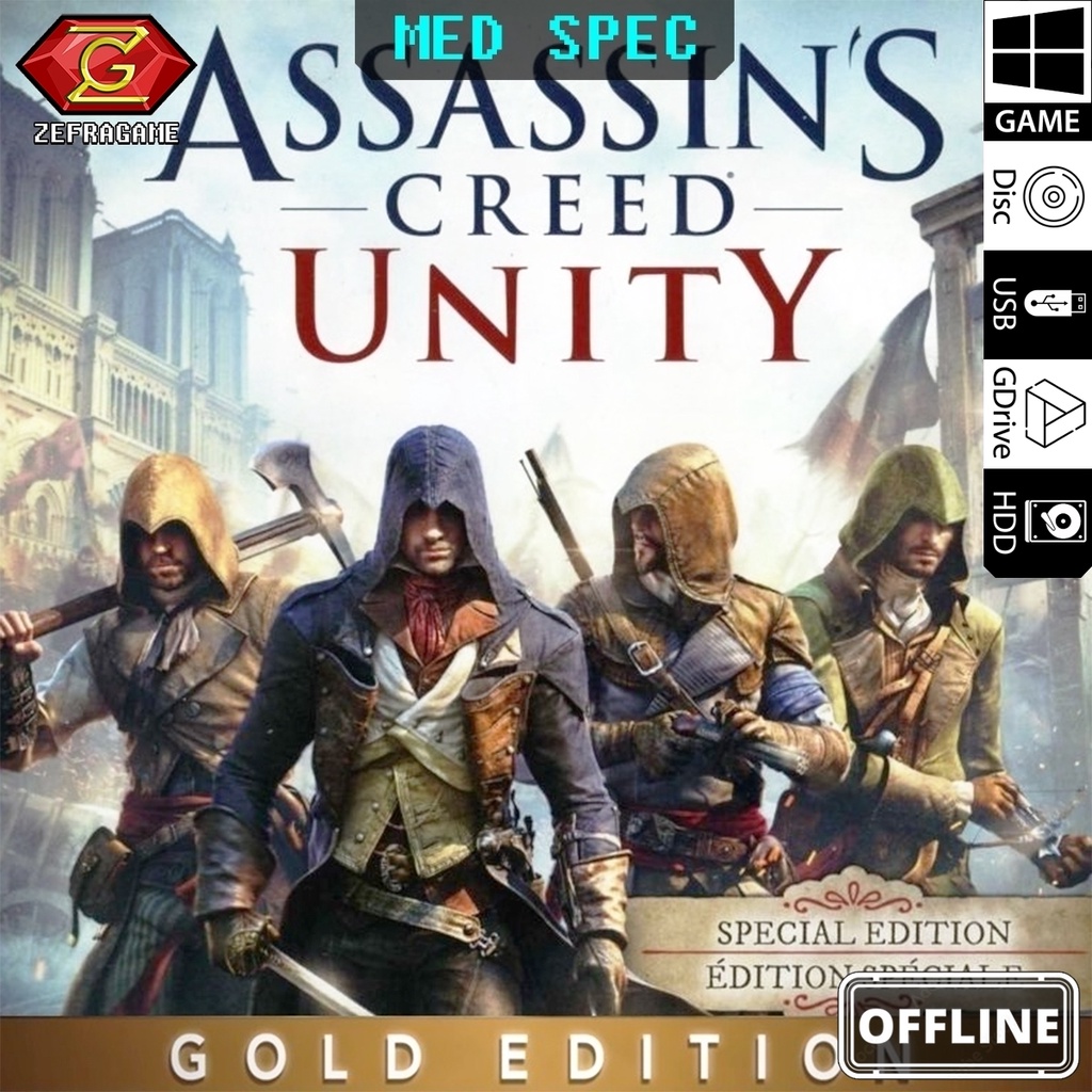 Jual Assassins Creed Unity Gold Edition Pc Full Version Assassin Creed