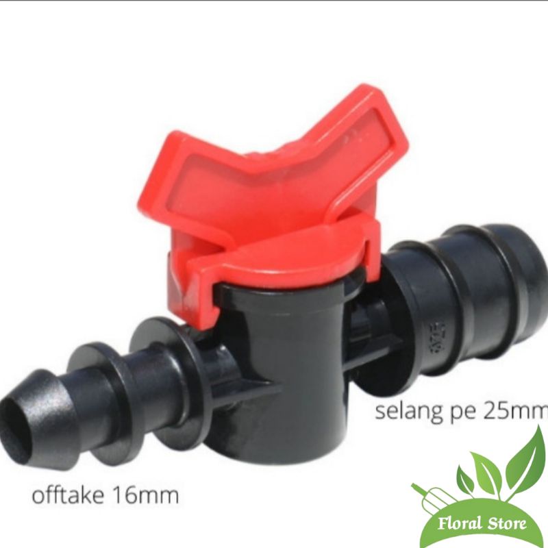 Jual Stop Valve Kran Offtake 16mm Selang PE Irigasi Hidroponik 25mm