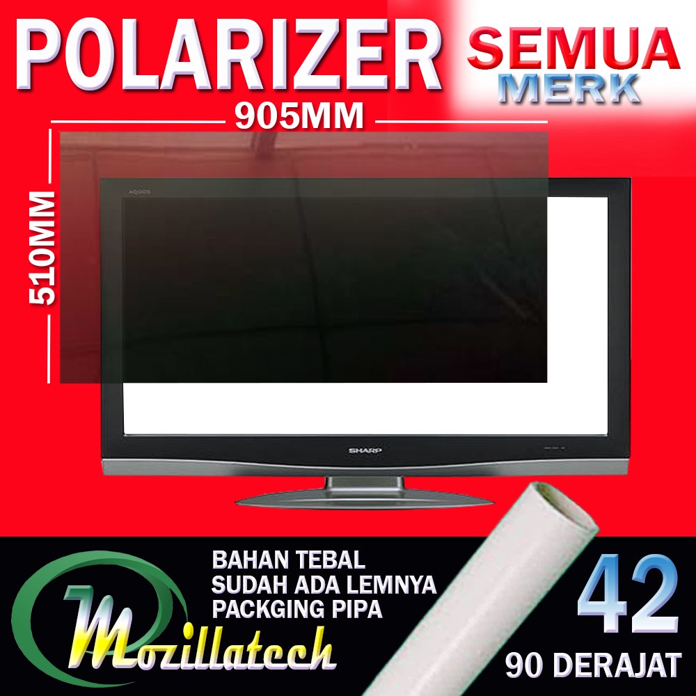 Jual PLASTIK POLARIS POLARIZER TV LCD 42 INCH 90 DERAJAT POLARIZER LCD