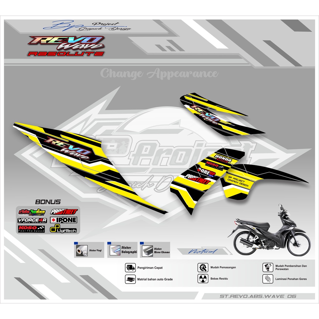 Jual STRIPING REVO STICKER STRIPING REVO ABSOLUTE WAVE 110 STIKER