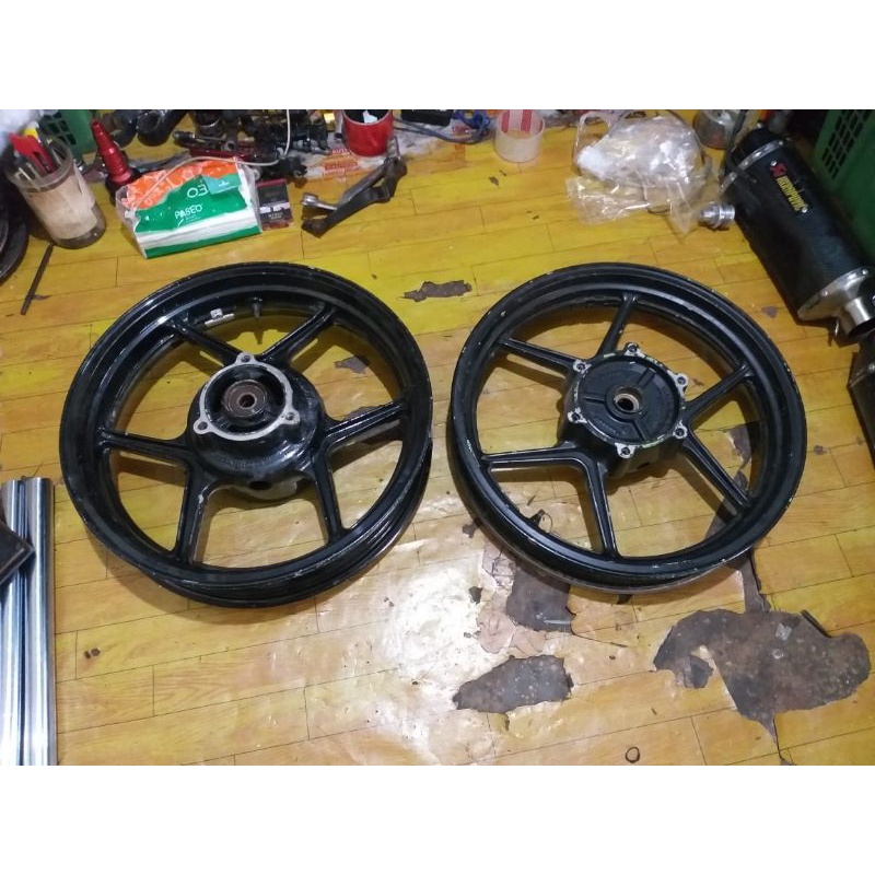 Jual Velg Kawasaki Ninja R Karbu Depan Belakang Original Nd Copotan