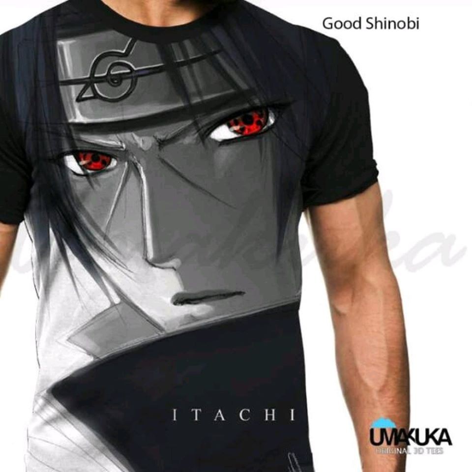 Jual Baju Tshirt Kaos D Fullprinting Anime Naruto Itachi Sasuke