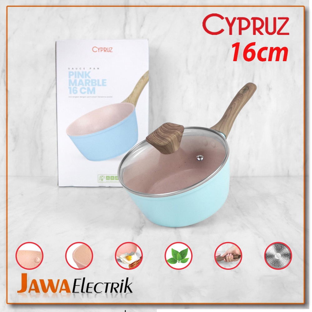 Jual Cypruz Colorful Marble Sauce Pan Panci Susu Anti Lengket 16cm