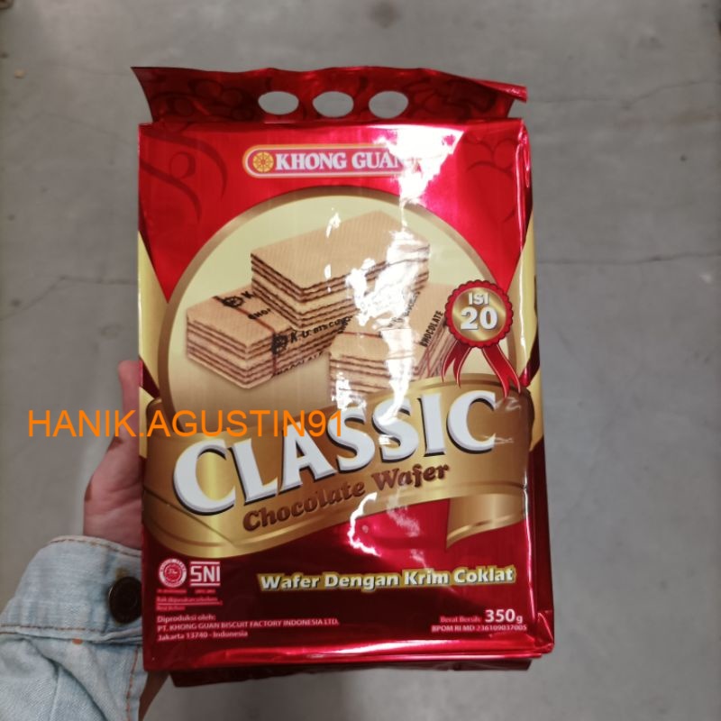 Jual Khong Guan Classic Wafer Chocolate 350 Gr Shopee Indonesia