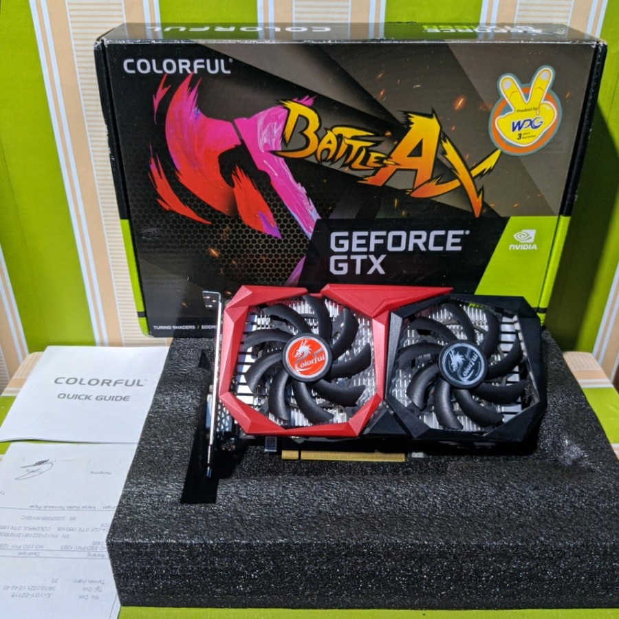 Jual VGA CARD COLORFUL GTX 1650 4GB DDR5 GARANSI RESMI 2024 BEKAS MULUS