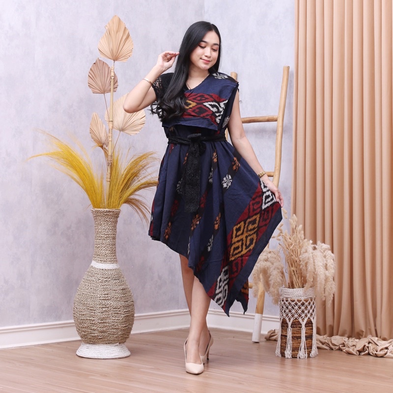 Jual Siera Dress Tenun Ikat Asli Songket Keishan Id Troso Jepara Toraja