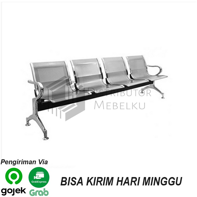 Jual Kursi Tunggu Kursi Taman Kursi 4 Dudukan Waiting Chair