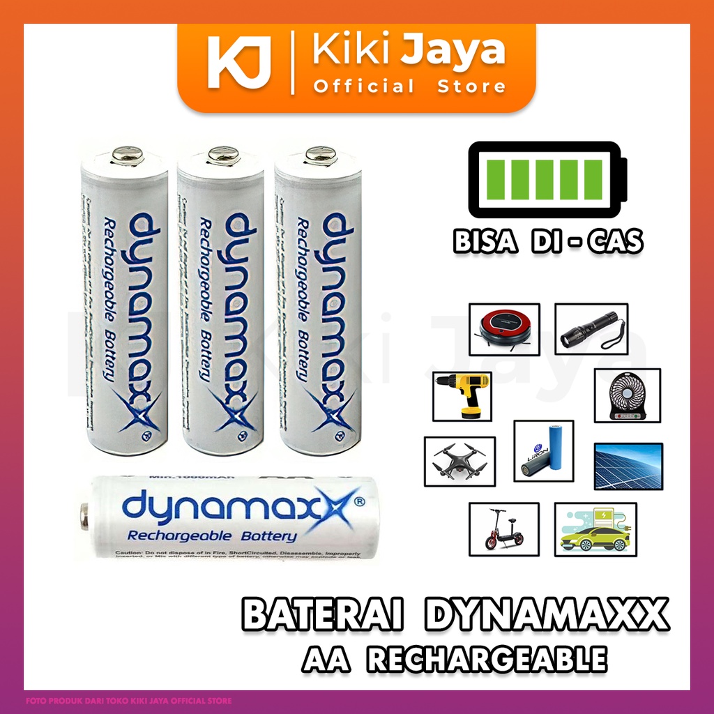 Jual Kiki Baterai Cas Dynamax Tipe Aa A Rechargeable Charge