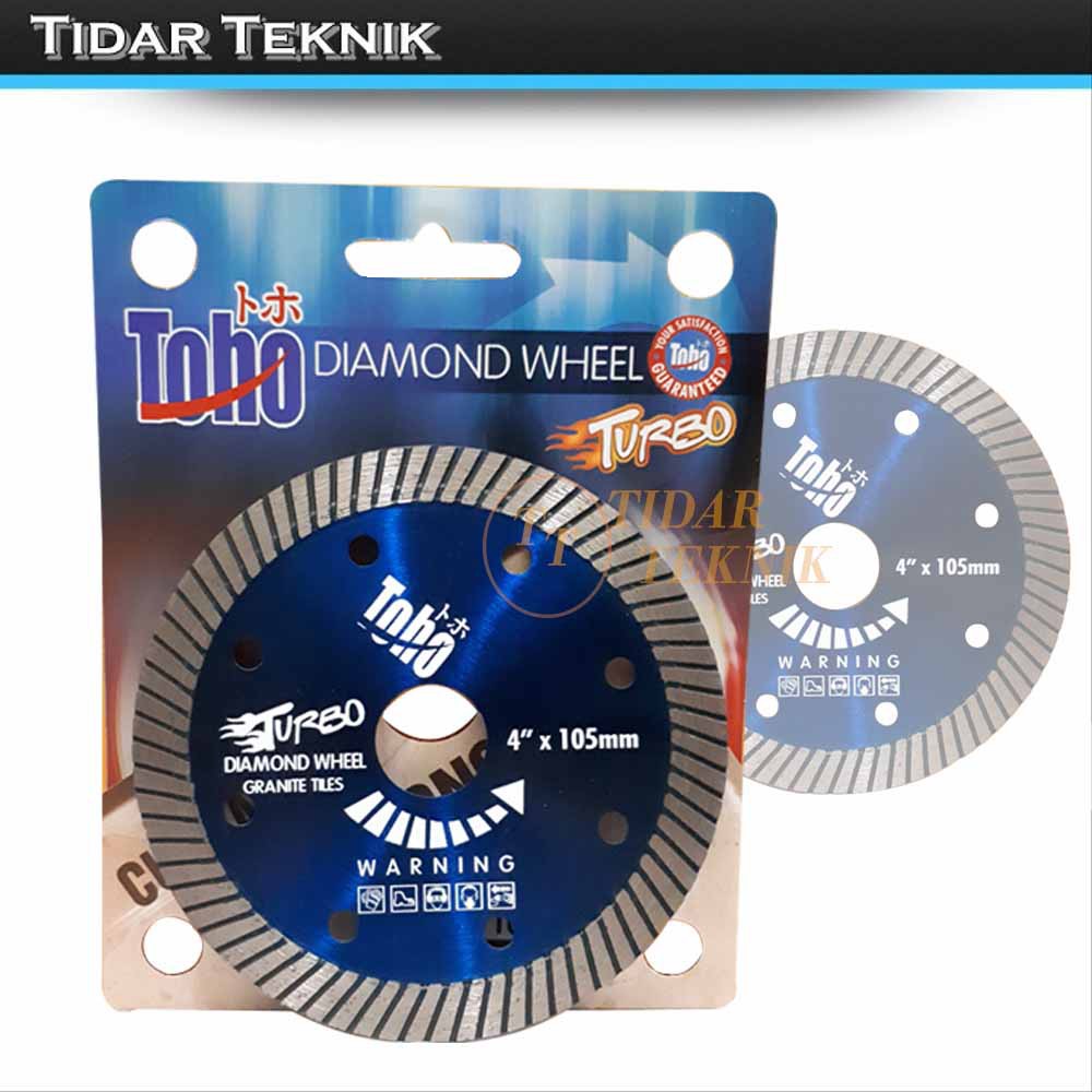 Jual Mata Gerinda Potong Granit TOHO TURBO Diamond Cutting Whel 4 Inch