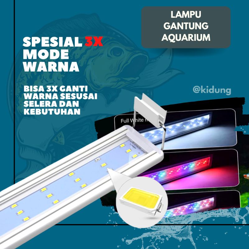 Jual Lampu Led Aquarium Aquascape Gantung Mode Warna Cm Cm