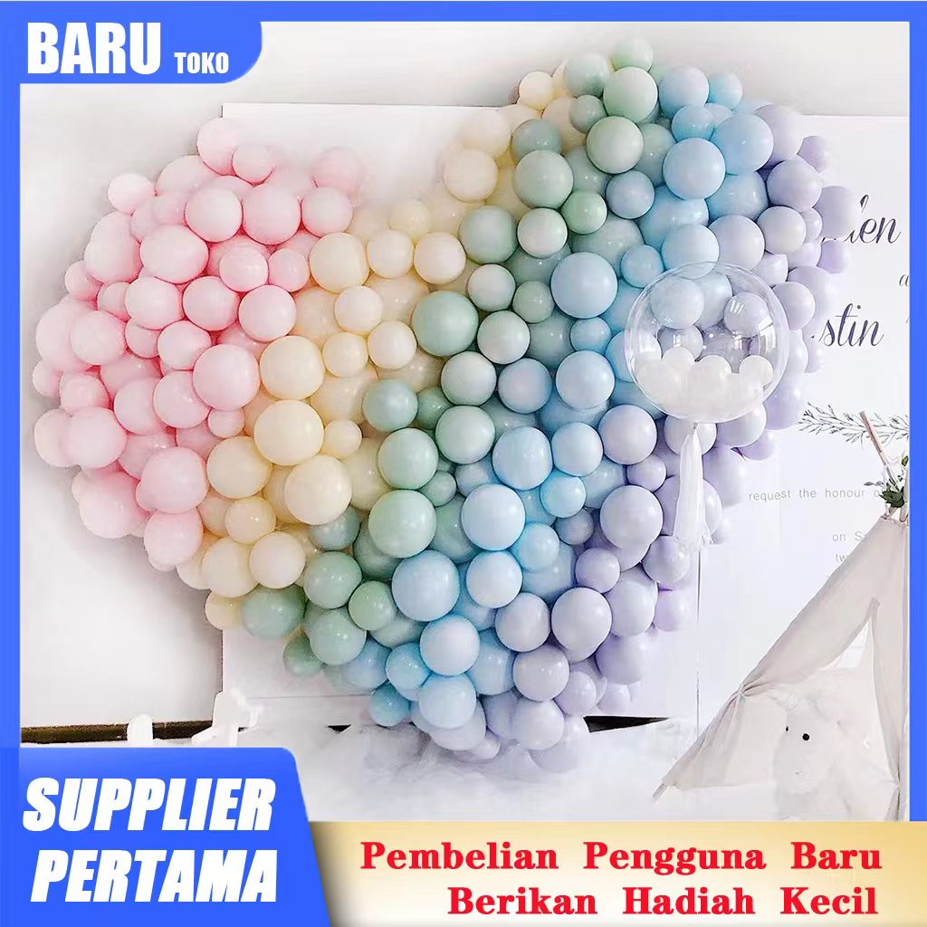 Jual Balon Latex Macaron Balon Pastel Tebal Inch Balon Ulang Tahun