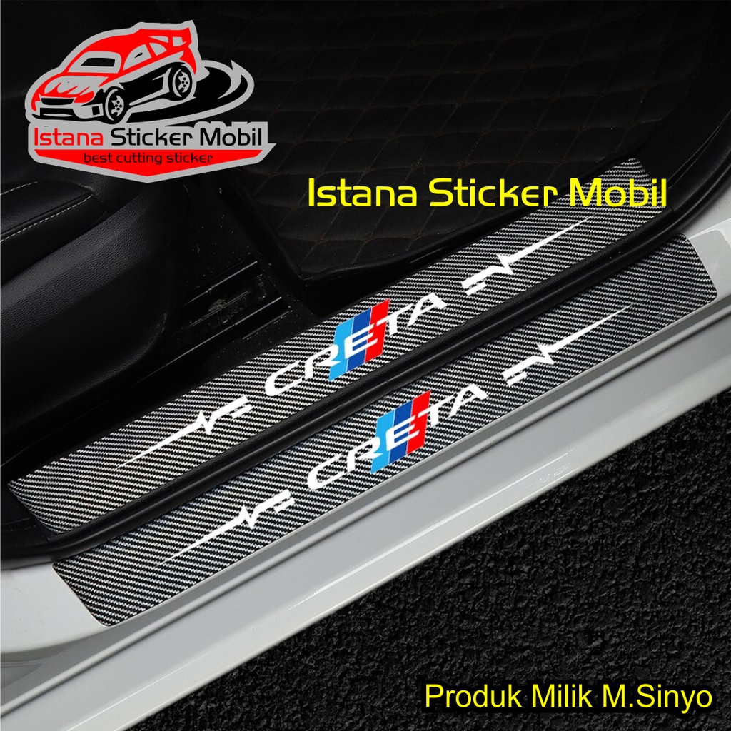 Jual 4pintu Sillplate Hyundai Creta Stiker Carbon 3d Pelindung Pijakan