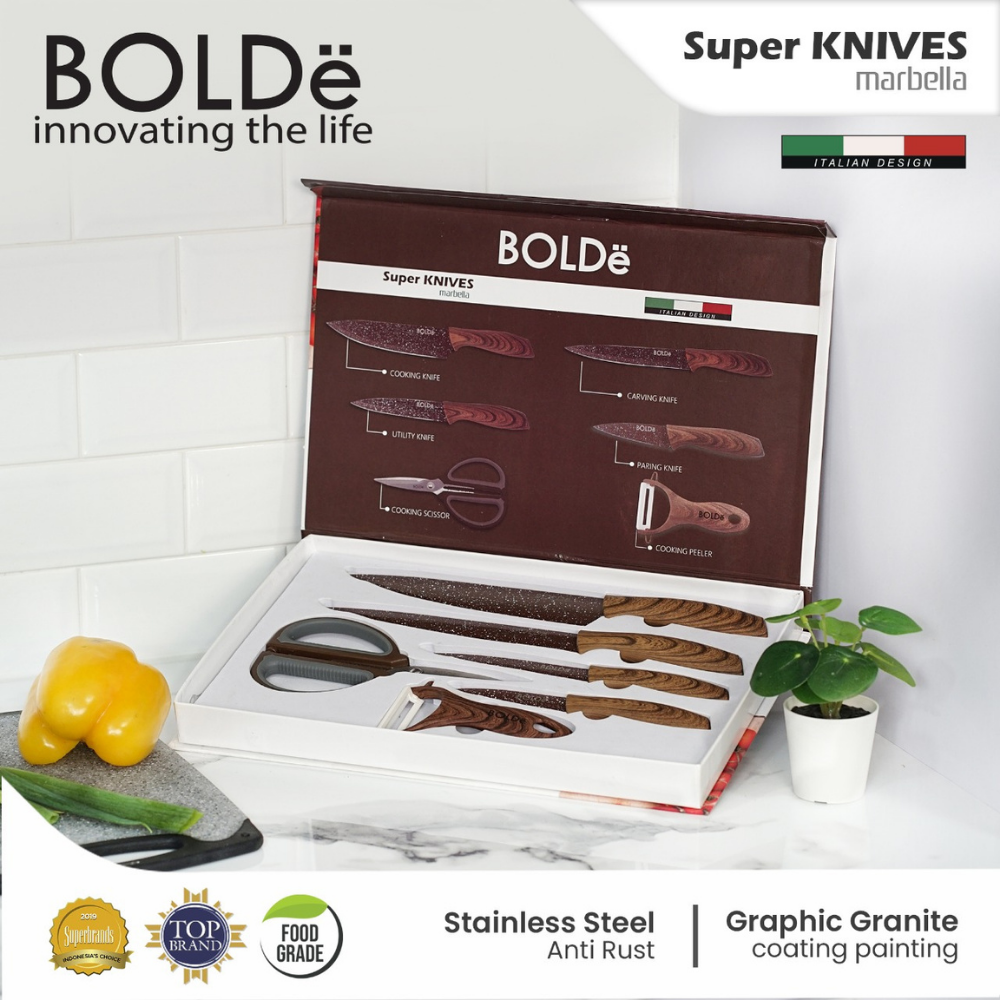 Jual Bolde Super Set Pisau Knives Utensil Set Marbella Pcs Shopee