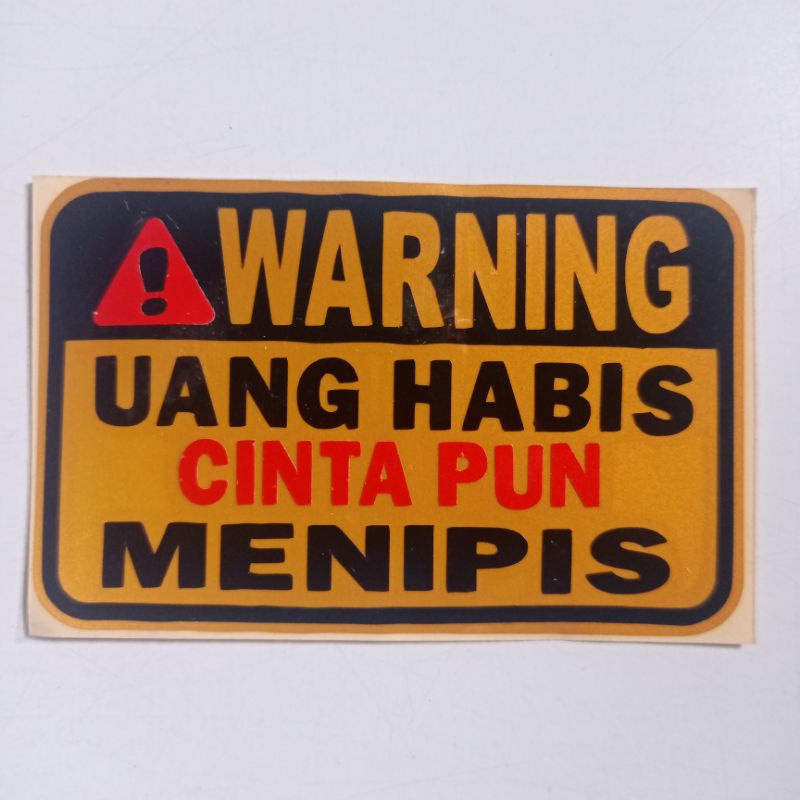 Jual Sticker Cutting Motor Tulisan Kata Kata Lucu Warning Viral Terbaru