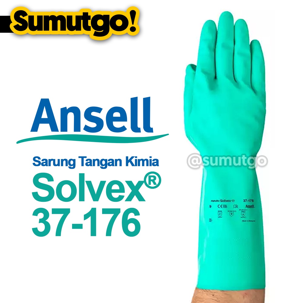 Jual Ansell Alphatec Solvex Sarung Tangan Hijau Lab Kimia