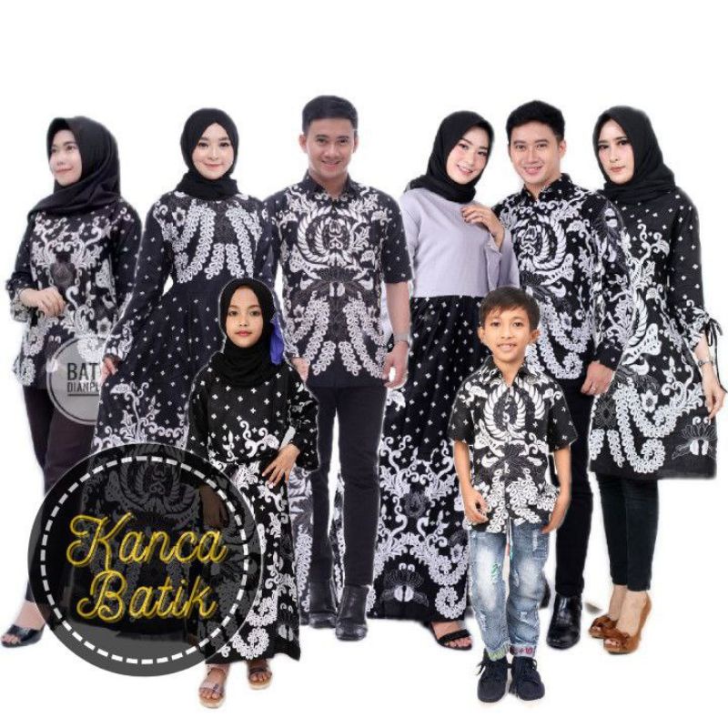 Jual Promo Batik Couple Keluarga Sarimbit Sania Ruffle Batik Ori Ndoro