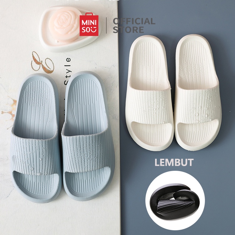 Jual Miniso Sendal Slop Sandal Karet Wanita Sendal Wanita Kekinian