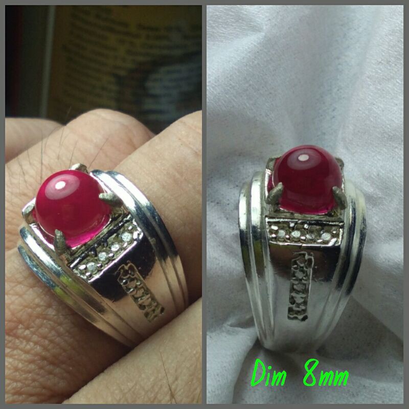 Jual Batu Mustika Lipan Siam MD Siap Ring Kekerasan 9sekala Mohs Batu