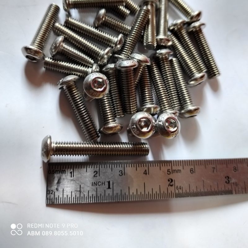 Jual Baut L Stainless Button M X Atau Baut Panjang Cm Shopee