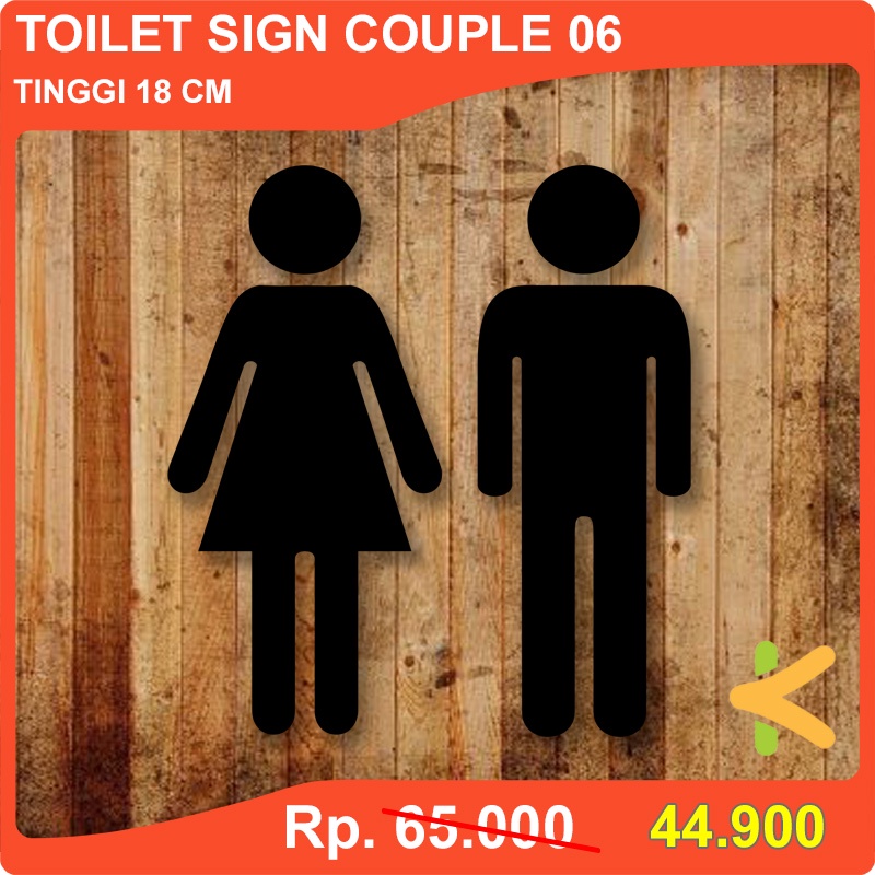 Jual Toilet Sign Akrilik Papan Tanda Toilet Akrilik Model Couple 06