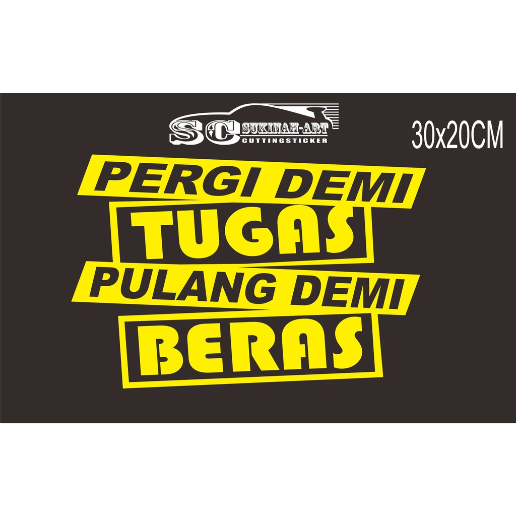 Jual Stiker Mobil Kata Demi Tugas Stiker Dll Shopee Indonesia