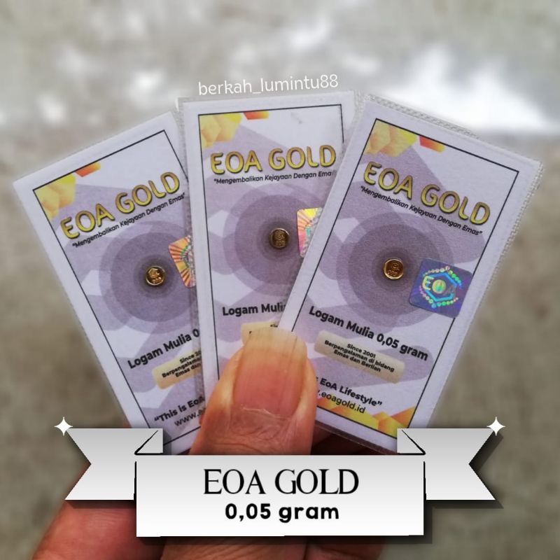 Jual EOA GOLD MINIGOLD 0 05 GRAM EMAS MURNI LOGAM MULIA 24 KARAT