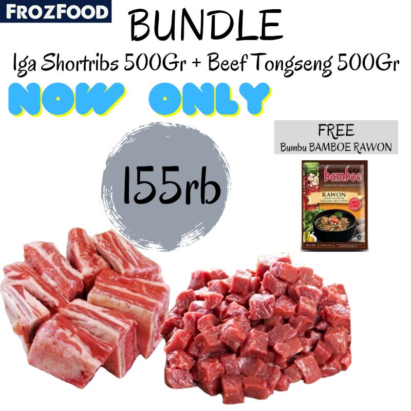 Jual PROMO BUNDLE Iga Shortribs Daging Tebal 500Gr Beef Tongseng