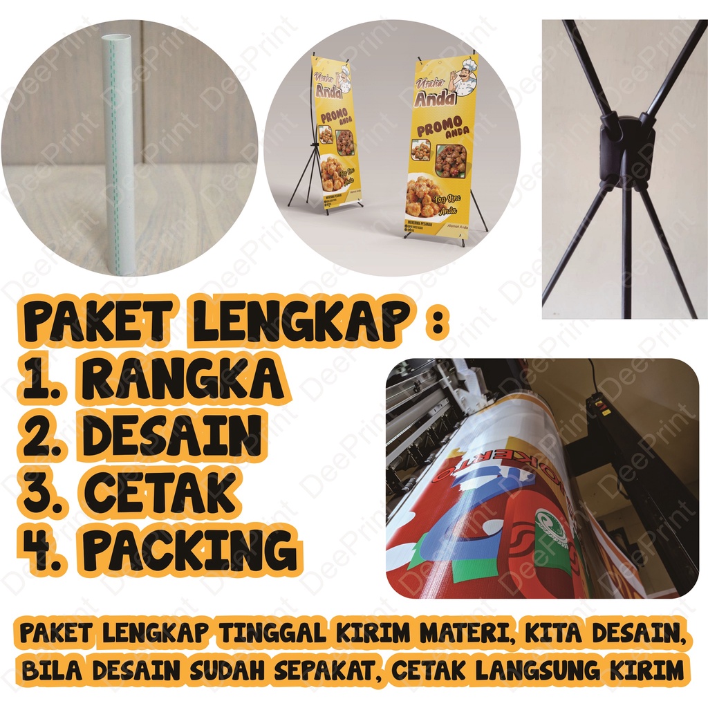 Jual Cetak X BANNER TERMURAH Ukuran 60x160 Untuk Event Ulang Tahun