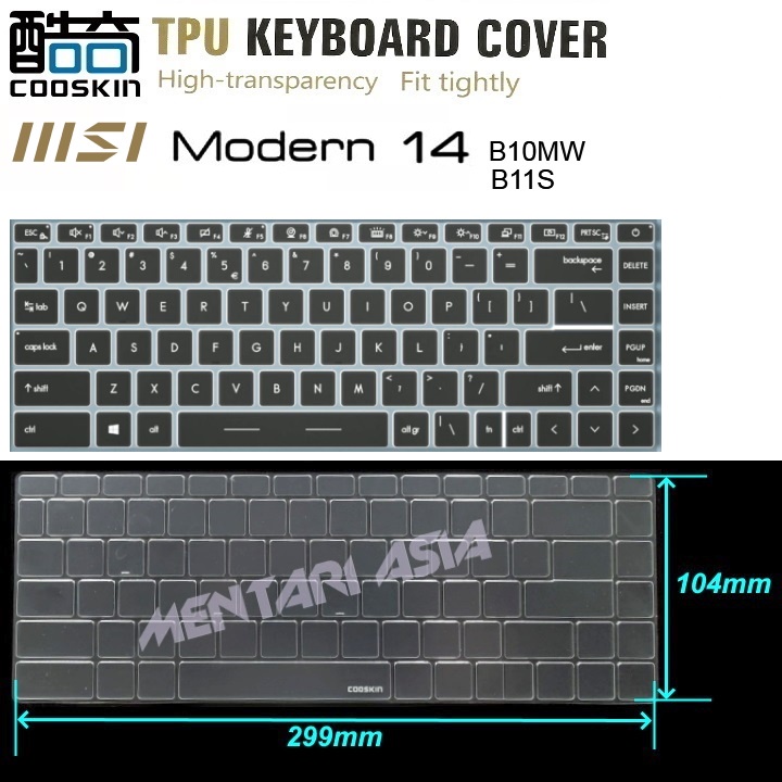 Jual Keyboard Protector MSI Modern 14 B10MW B11S COOSKIN Premium TPU