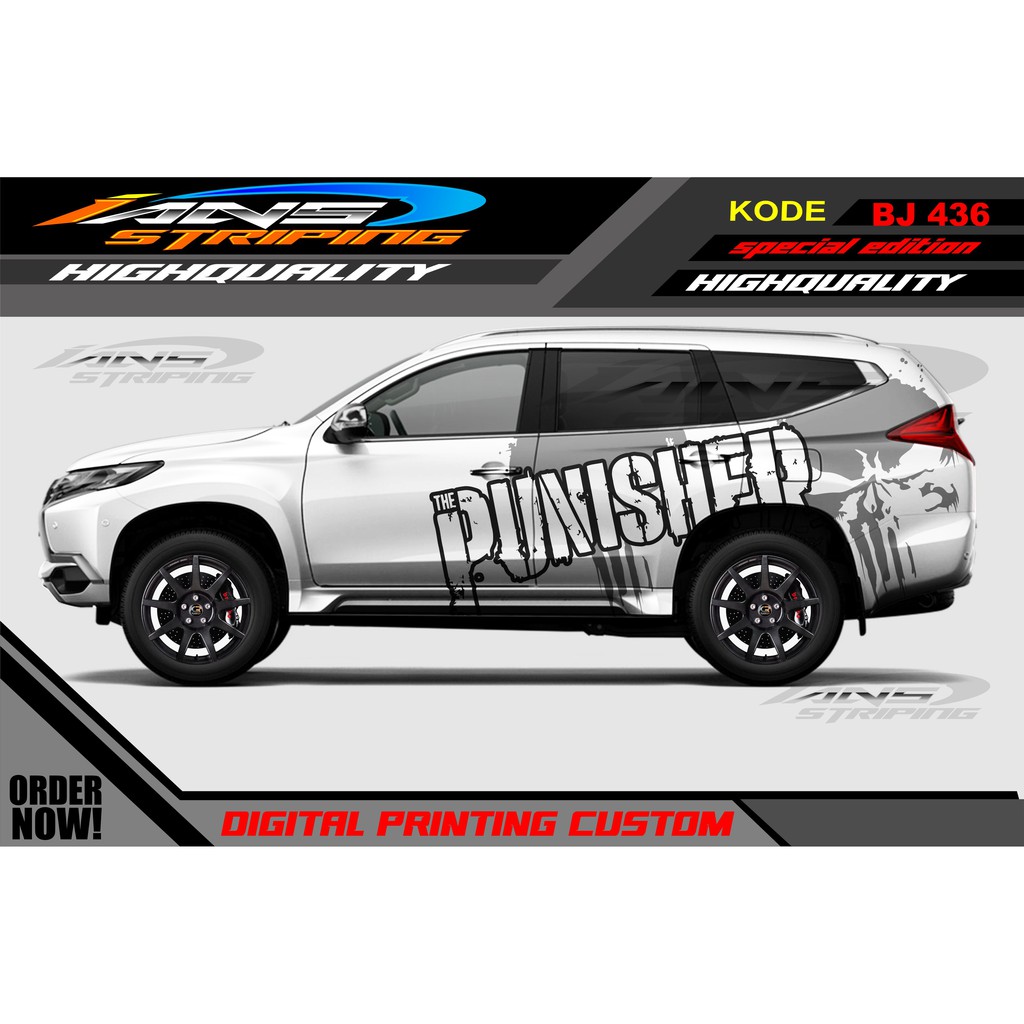 Jual STICKER VARIASI MOBIL PAJERO FORTUNER STIKER PAJERO SPORT