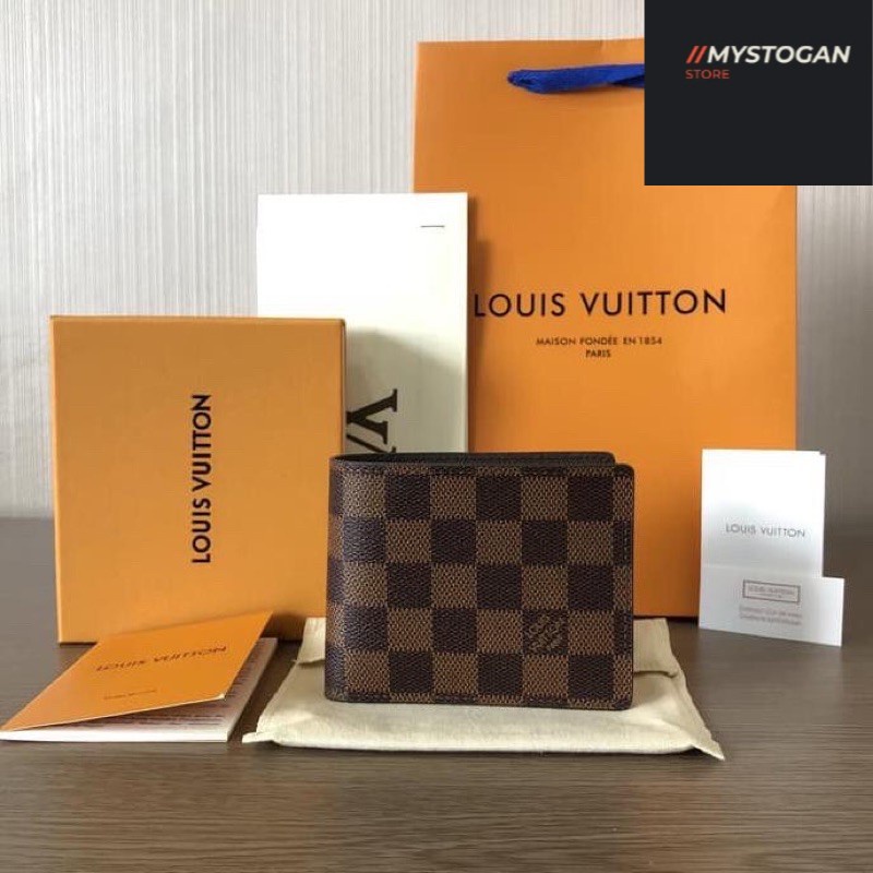 Jual Dompet Pria Louis Vuitton Original Damier Ebenne Multiple Wallet