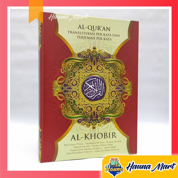 Jual MUSHAF AL QURAN AL KHOBIR TRANSLITERASI TERJEMAH PERKATA A4 BESAR