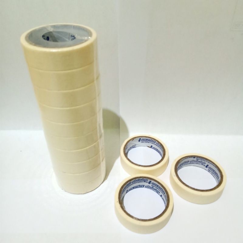 Jual Satu Slop Pcs Masking Tape Isolasi Kertas Kecil Inchi