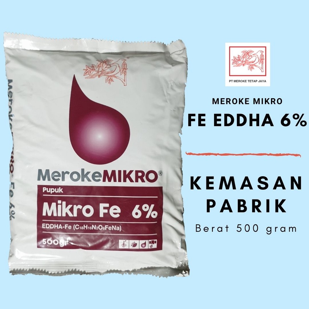 Jual Pupuk Meroke Mikro Fe Eddha 6 500 Gram Shopee Indonesia