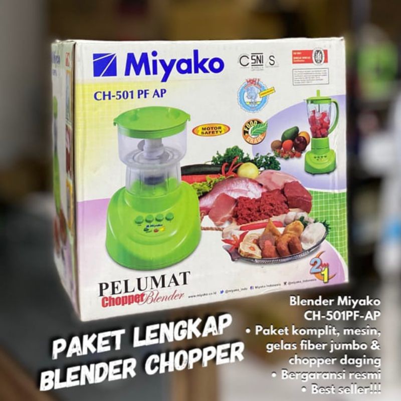 Jual MIYAKO BLENDER CHOPPER CH 501 PF AP Shopee Indonesia