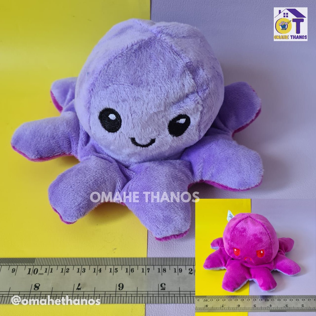 Jual Boneka Gurita Tiktok Size MEDIUM Boneka Octopus Bolak Balik