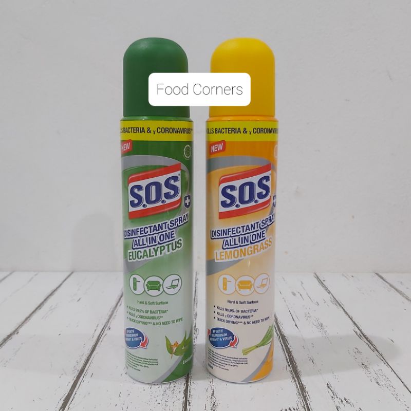 Jual SOS Disinfectant Disinfektan Spray All In One Eucalyptus 250 Ml