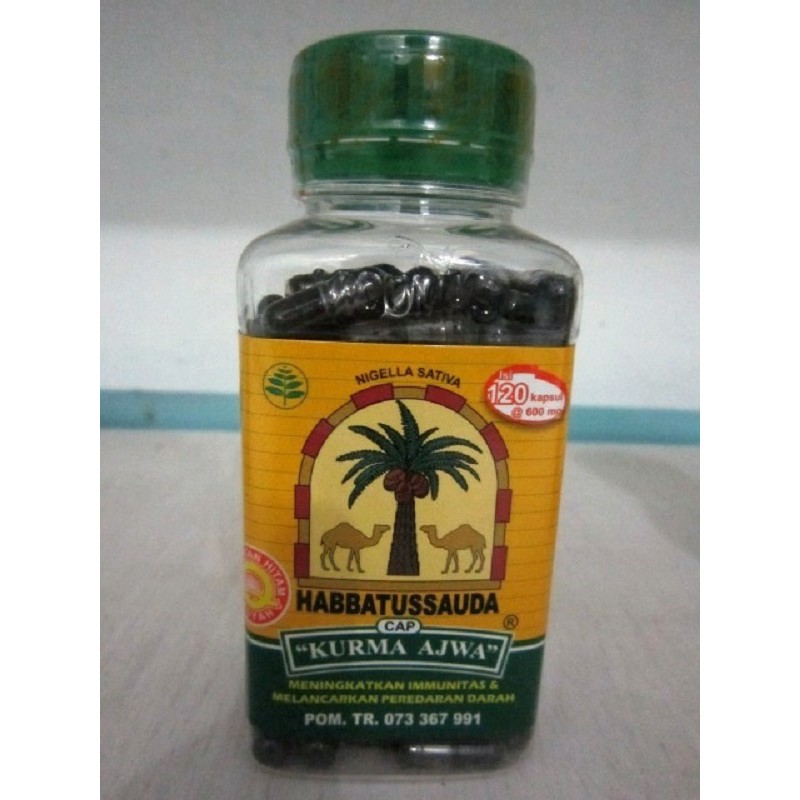 Jual Habbatussauda Jinten Hitam Bubuk Cap Kurma Ajwa Isi 120 Kapsul