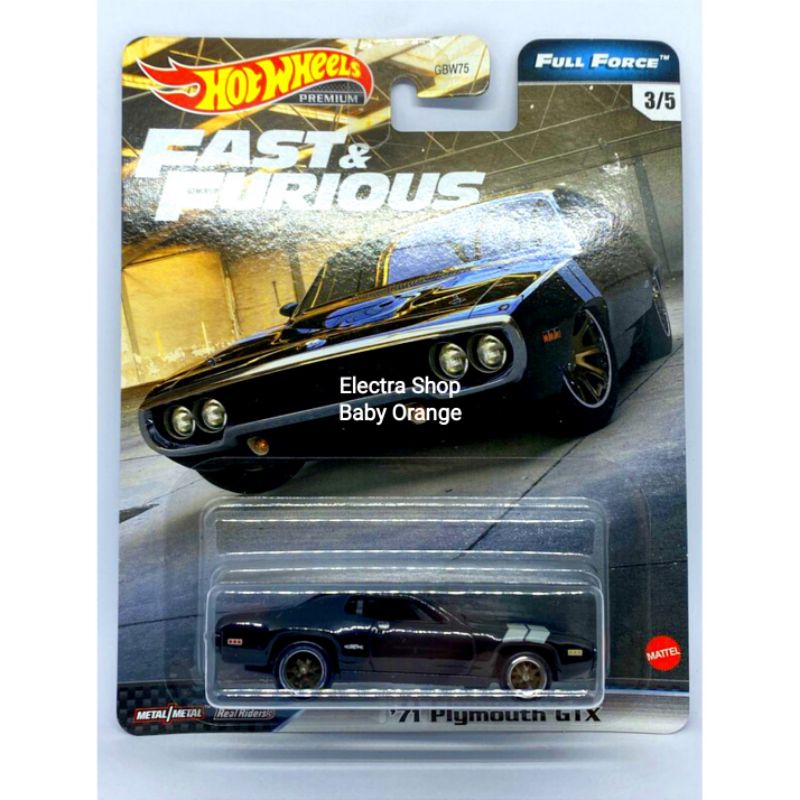 Jual Hot Wheels Premium Plymouth GTX Full Force Fast Furious Ban Karet Shopee Indonesia